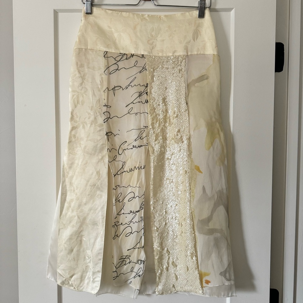 Zara Patchwork Midi Skirt Zw Collection - image 3